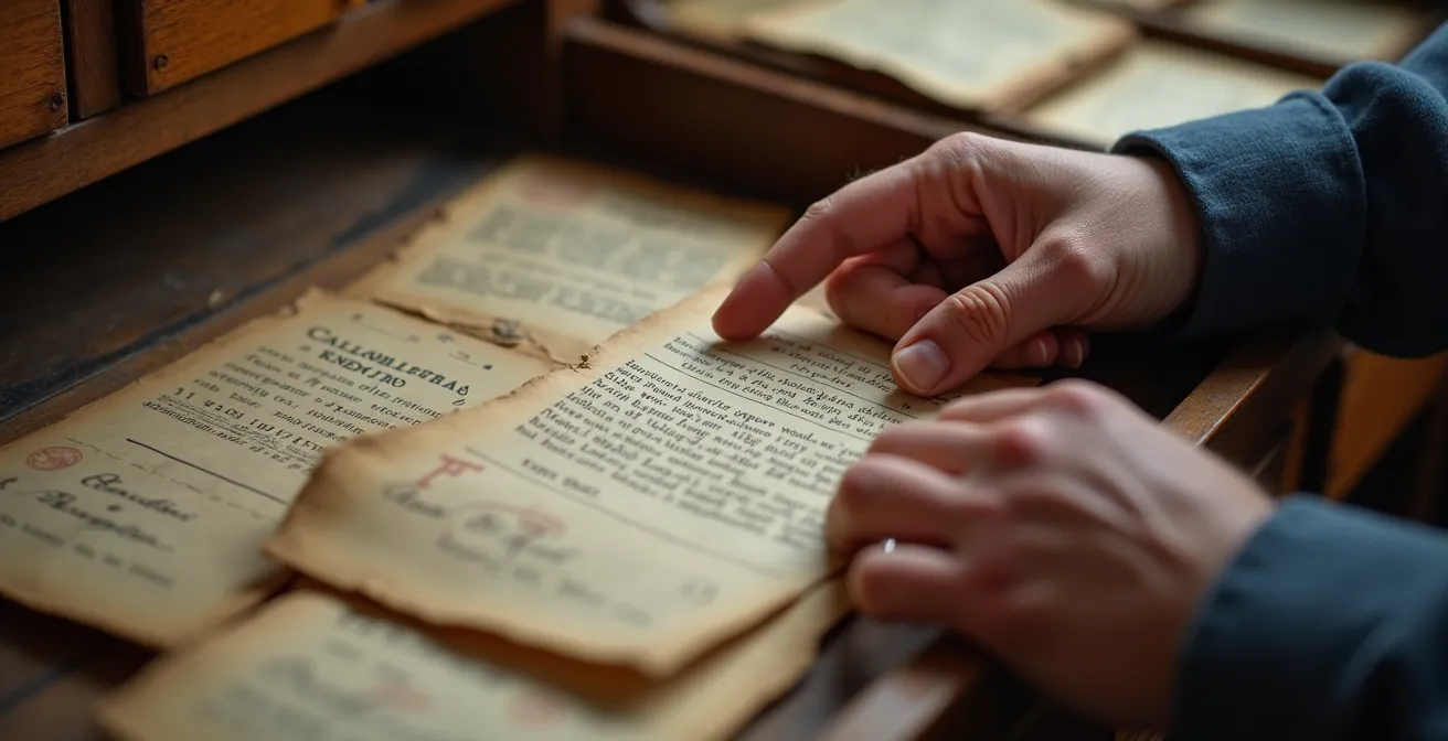 Archives anciennes de provenance d'art africain avec étiquettes de collection