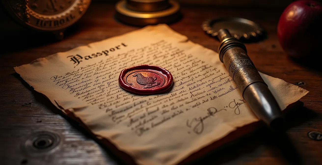 Laissez-passer révolutionnaire de 1793 avec sceau et vignette officielle visible